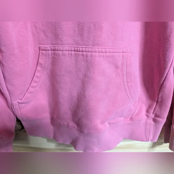 The North Face Youth Junior S/P 7/8 Girls Pink Hooded Sweatshirt Pullover Pocket - Picture 4 of 8